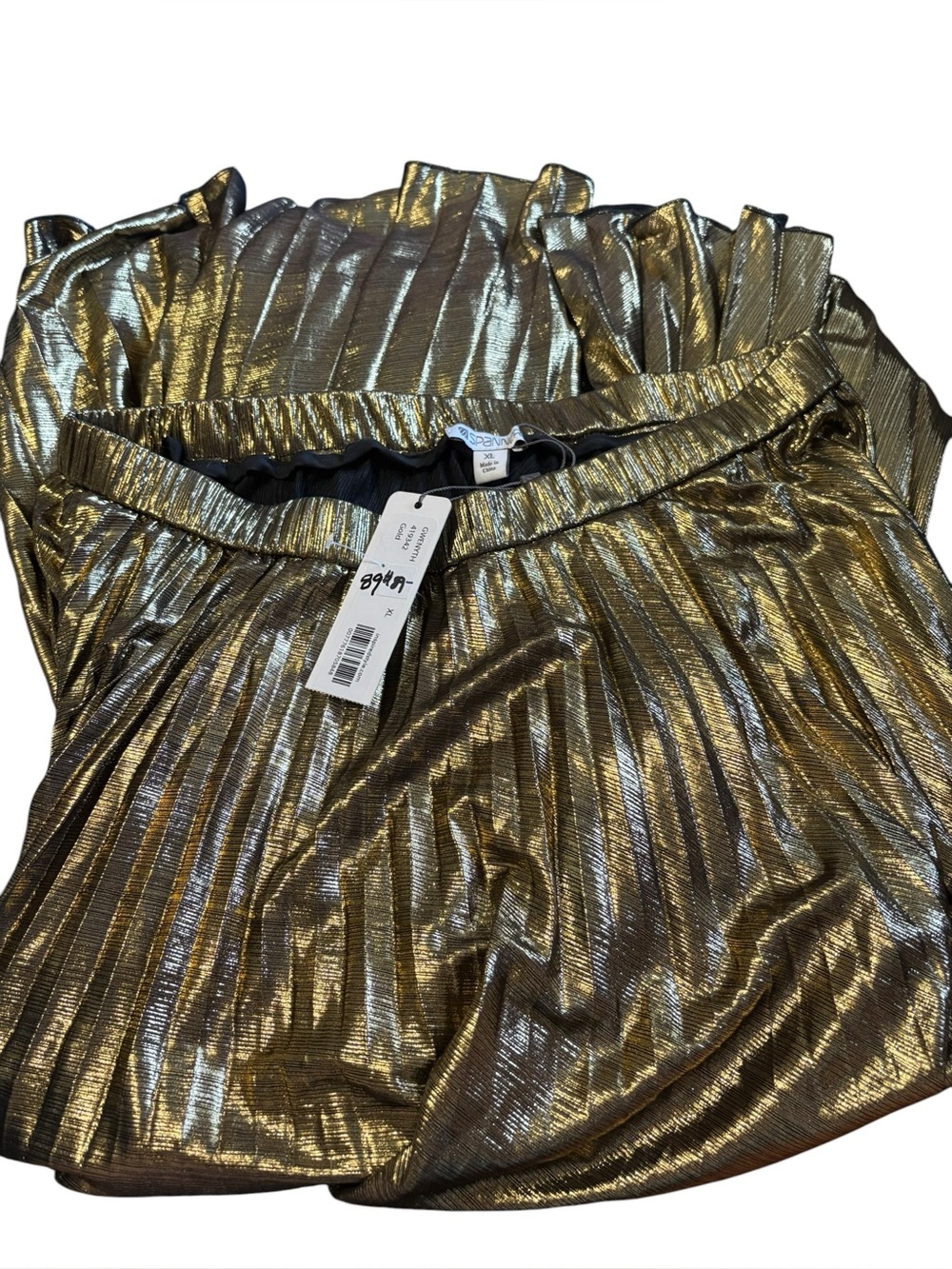Spanner Gold shimmery maxi skirt